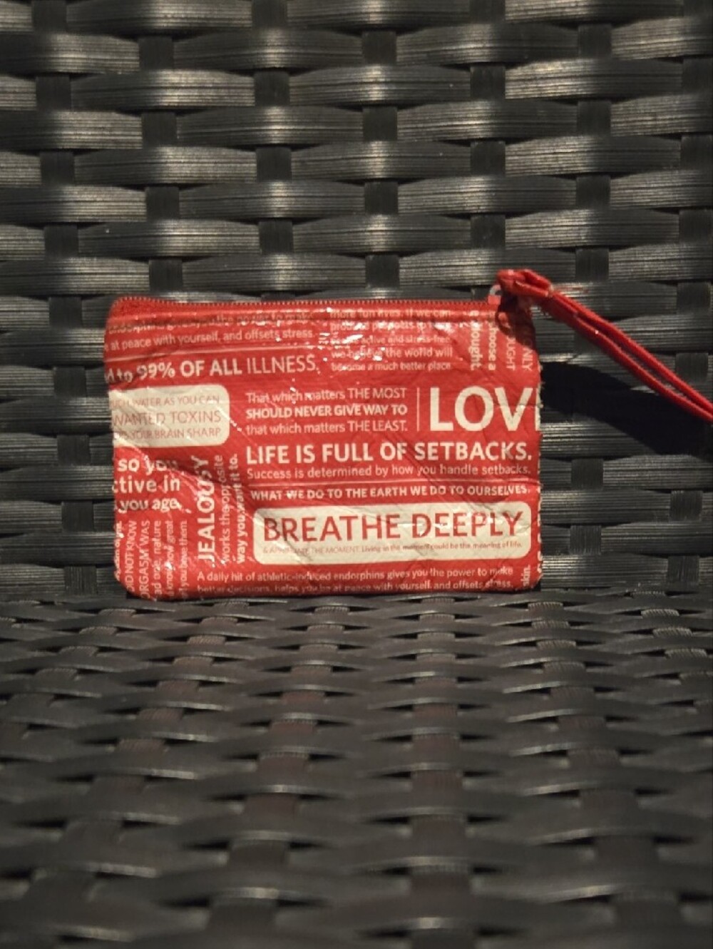 ✨🍋 VTG Lululemon Manifesto Zippered Pouch  Card Holder Wallet 🍋✨ LULU LOVER